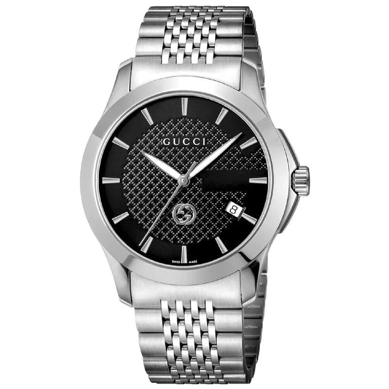 Unisex Business Meeting Design Watches-Gucci G-Timeless Men's Black Watch YA1264106 Unisex Business Meeting Design Watches-Gucci G-Timeless Men's Black Watch YA1264106