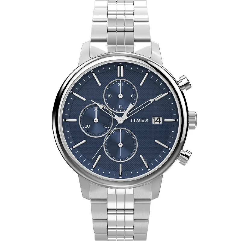 Men's Chronograph Watches with Black Strap -Timex Chicago TW2W67900 Chronograph