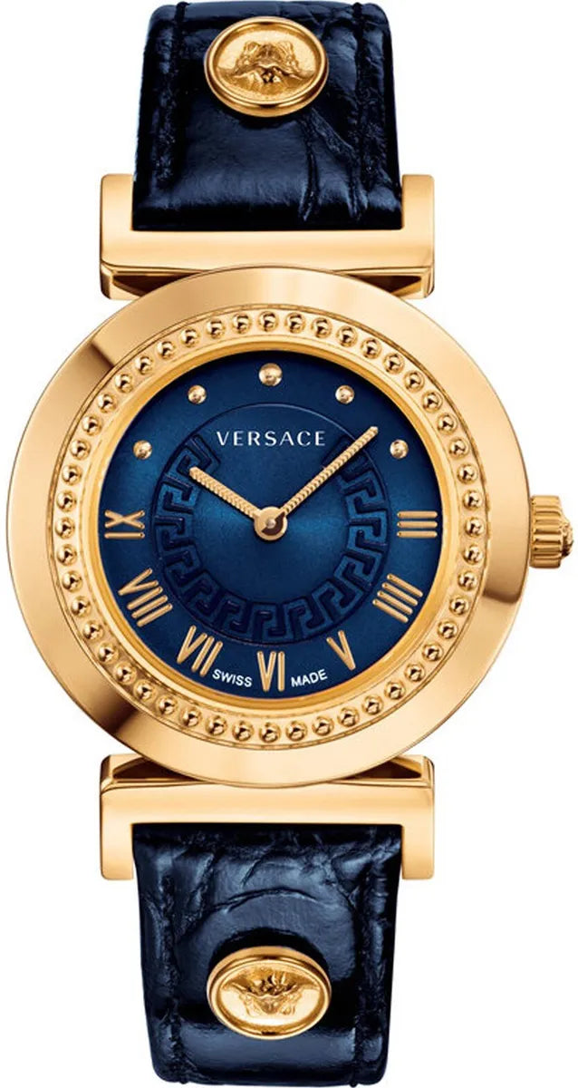 Men's Swiss Watch Movements-Versace Ladies Watch Vanity Blue P5Q80D282S282