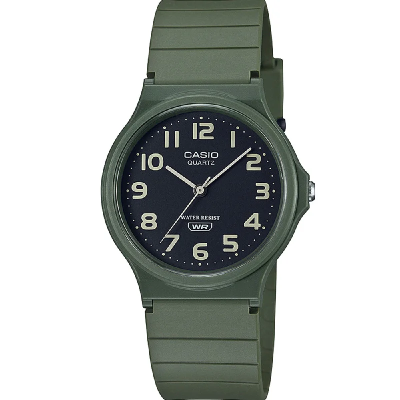 Men's Party Wear Design Digital Watches-Casio MQ24UC-3B Green Earth Colour Watch