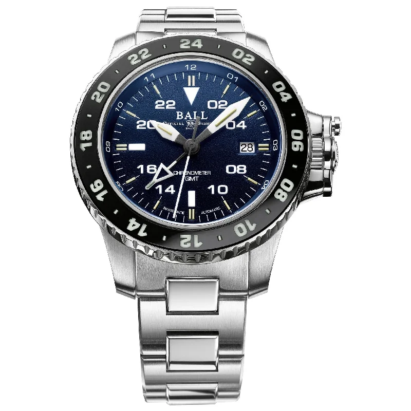 Men's Swiss Winter Edition-Ball Engineer Hydrocarbon AeroGMT II Men's Blue Watch DG2018C-SC-BE