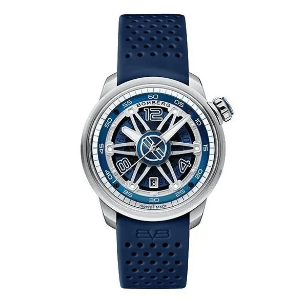 Men's Swiss Anniversary Edition-Bomberg Watch BB-01 Automatic Blue CT43ASS.22-2.11