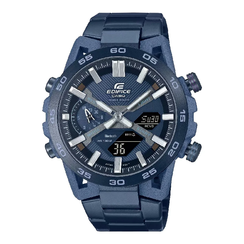 Men's Handmade Design Sports Watches-Orologio Casio Edifice  ECB-2000CB-2AEF carbonio blu racing