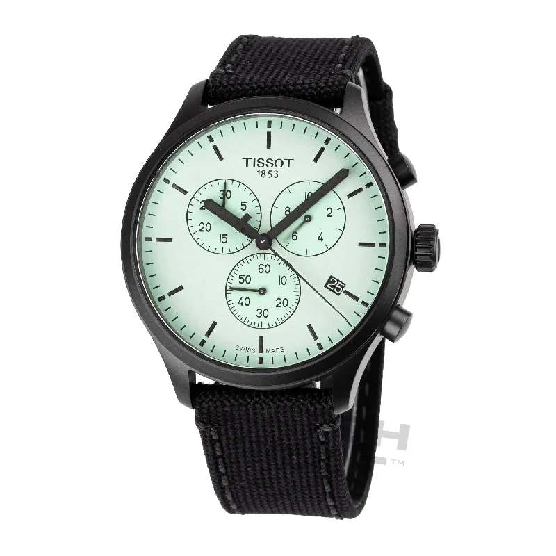 Men's Swiss Date Night Edition-Tissot Men's Watch Tissot Chrono XL 45mm Green Black T1166173709100
