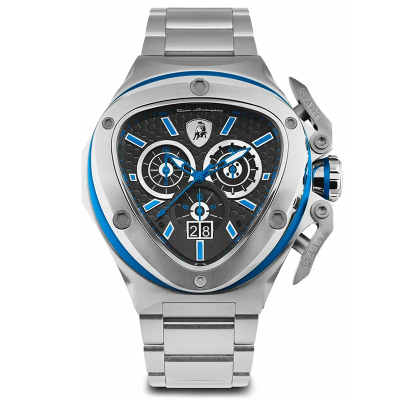 Men's Swiss Watch Models-Tonino Lamborghini Spyder X SS Chronograph Date steel Blue T9XC-SS-B Men's Swiss Watch Models-Tonino Lamborghini Spyder X SS Chronograph Date steel Blue T9XC-SS-B