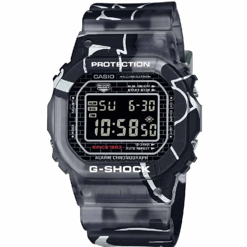 Unisex Gift Design Watches-Casio G-Shock Men's Black Watch DW-5000SS-1ER