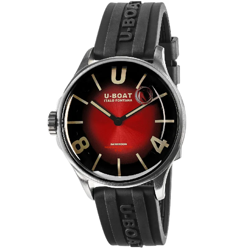 Men's Swiss Formal Event Edition-U-Boat Men's Watch Darkmoon 40 Red Soleil Steel 9500