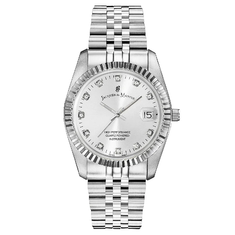 Men's Classic Design Dress Watches-Jacques Du Manoir NRO.01 Ladies Inspiration Silver Watch