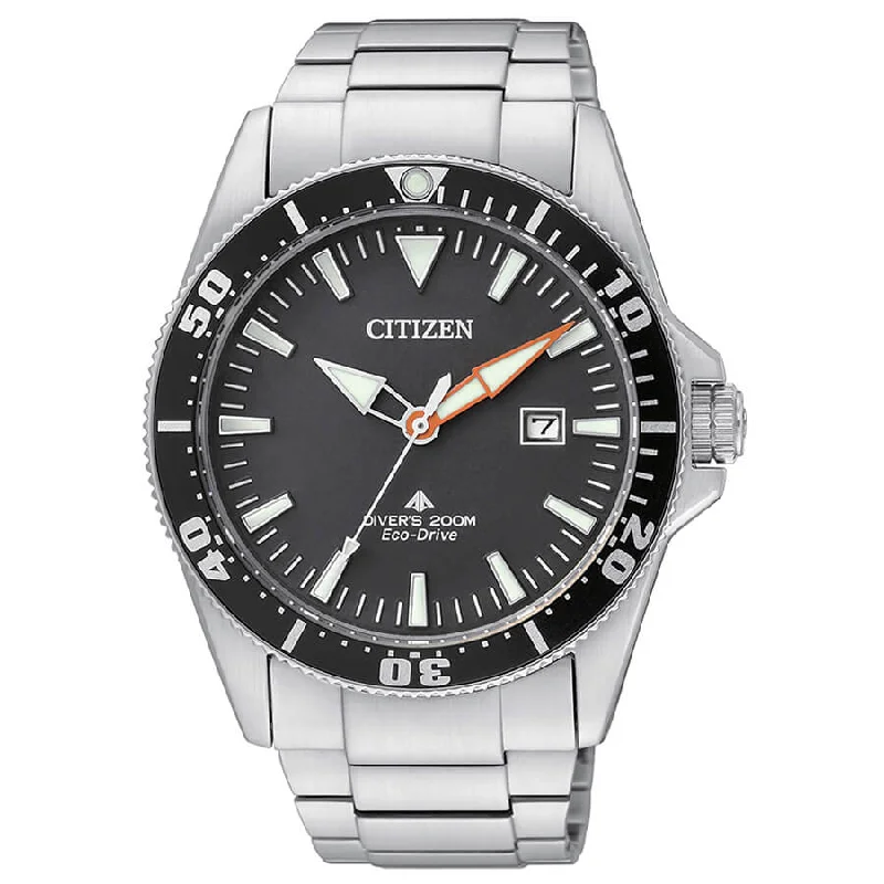 Men's Thin Case Sports Watches-Orologio Citizen BN0100-51E Promaster acciaio nero
