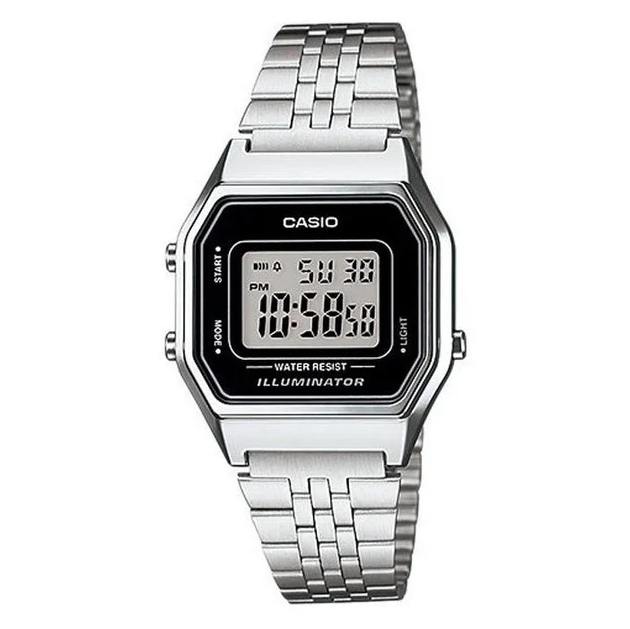 Men's Classic Watch Reviews-Casio Ladies Watch Digital Vintage Classic Jubilee Silver LA680WA-1DF