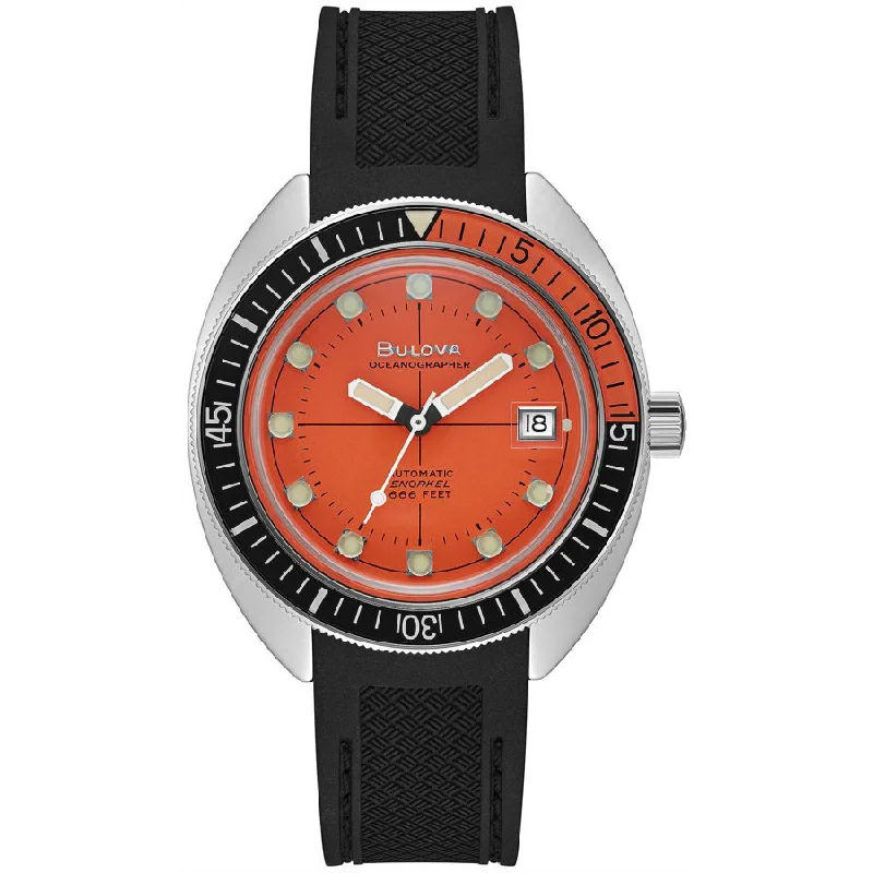 Men's Italian Made Style Sports Watches-Orologio Bulova 96B350 Oceanographer arancio Men's Italian Made Style Sports Watches-Orologio Bulova 96B350 Oceanographer arancio