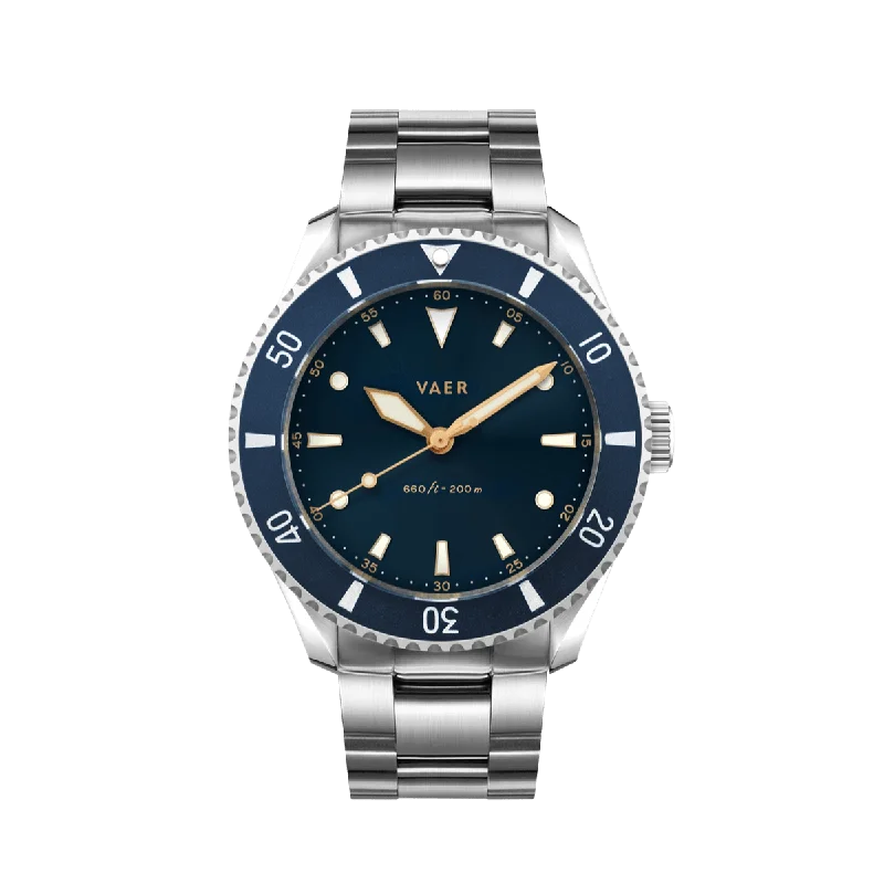 Men's Dive Watches for Underwater Sports -DS4 Meridian Navy - Solar 38mm