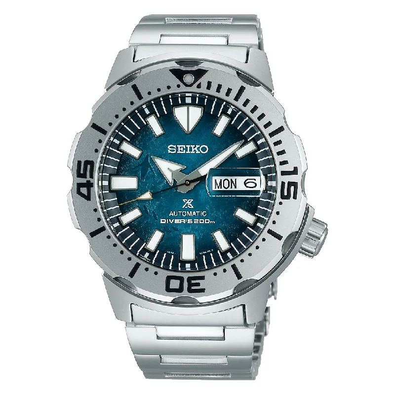 Men's Square Case Design Sports Watches-Seiko Prospex SRPH75K1 Antarctita Save The ocean 2022