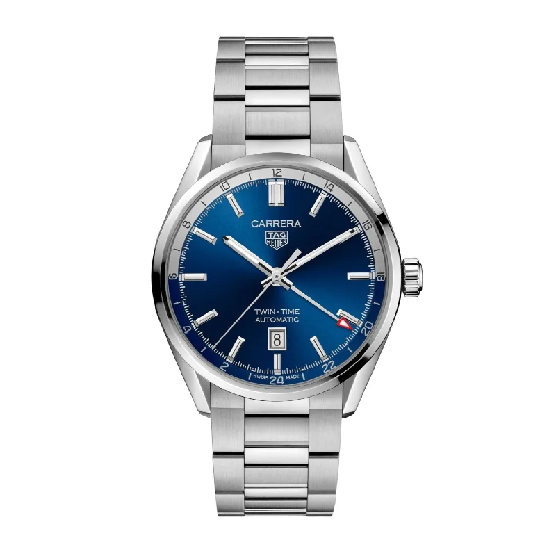 Best Men's GMT Watches-Tag Heuer Carrera Men's Blue Twin-Time Automatic Watch WBN201A.BA0640 Best Men's GMT Watches-Tag Heuer Carrera Men's Blue Twin-Time Automatic Watch WBN201A.BA0640