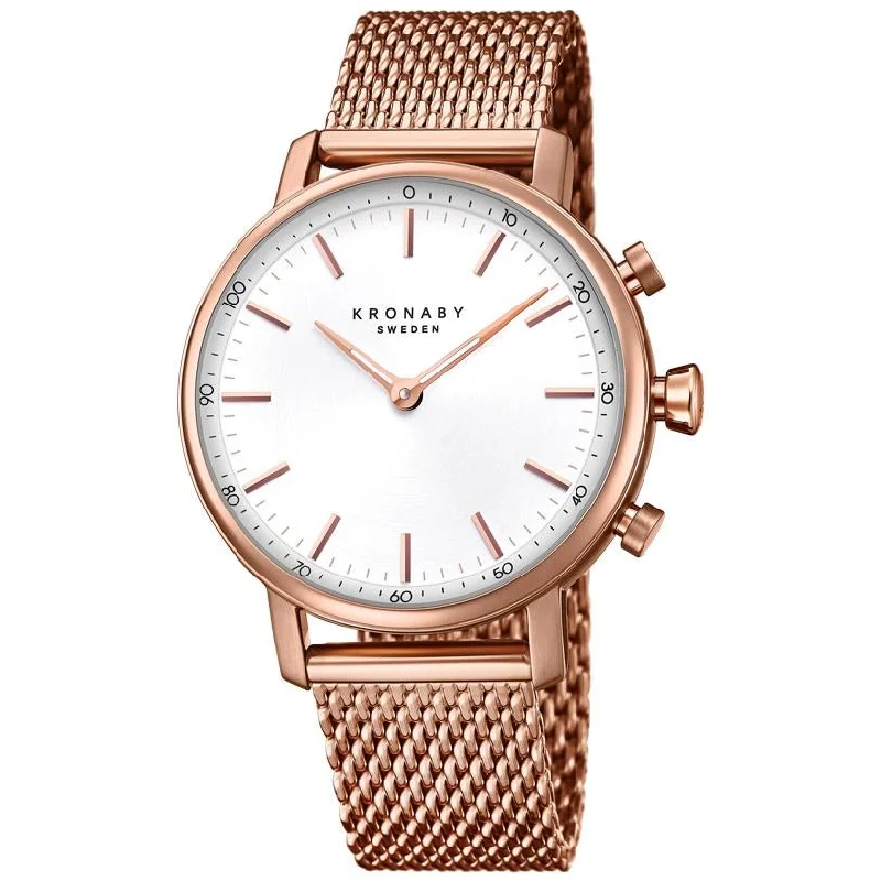 Men's Field Watches Thick Case Edition-Kronaby S1400/1 Ladies Rose Gold Carat Hybrid Smartwatch Men's Field Watches Thick Case Edition-Kronaby S1400/1 Ladies Rose Gold Carat Hybrid Smartwatch