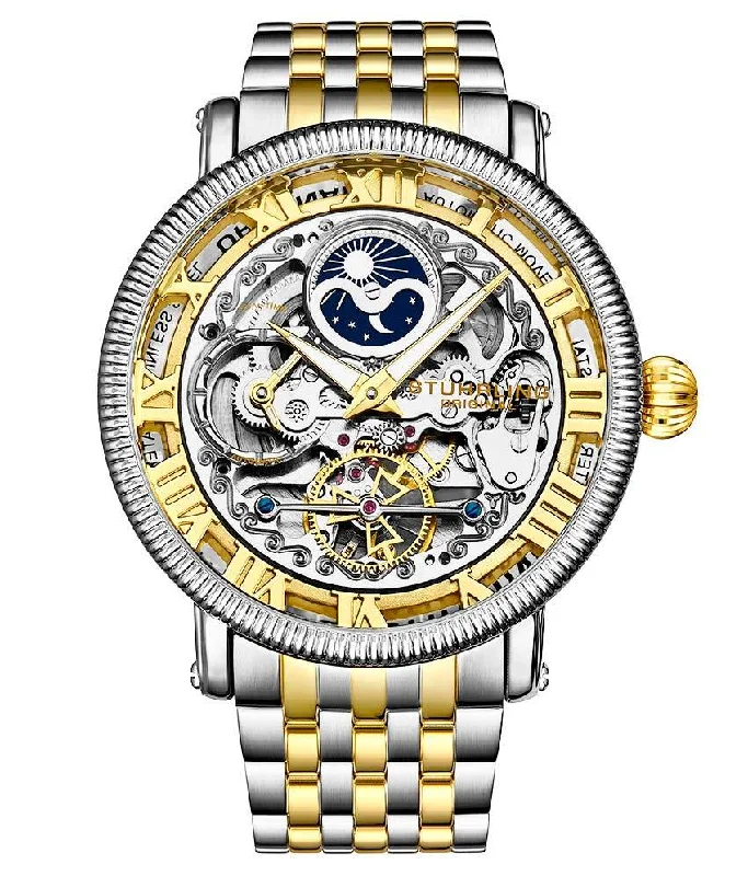 Gold Dial/Silver Case/Gold Bracelet