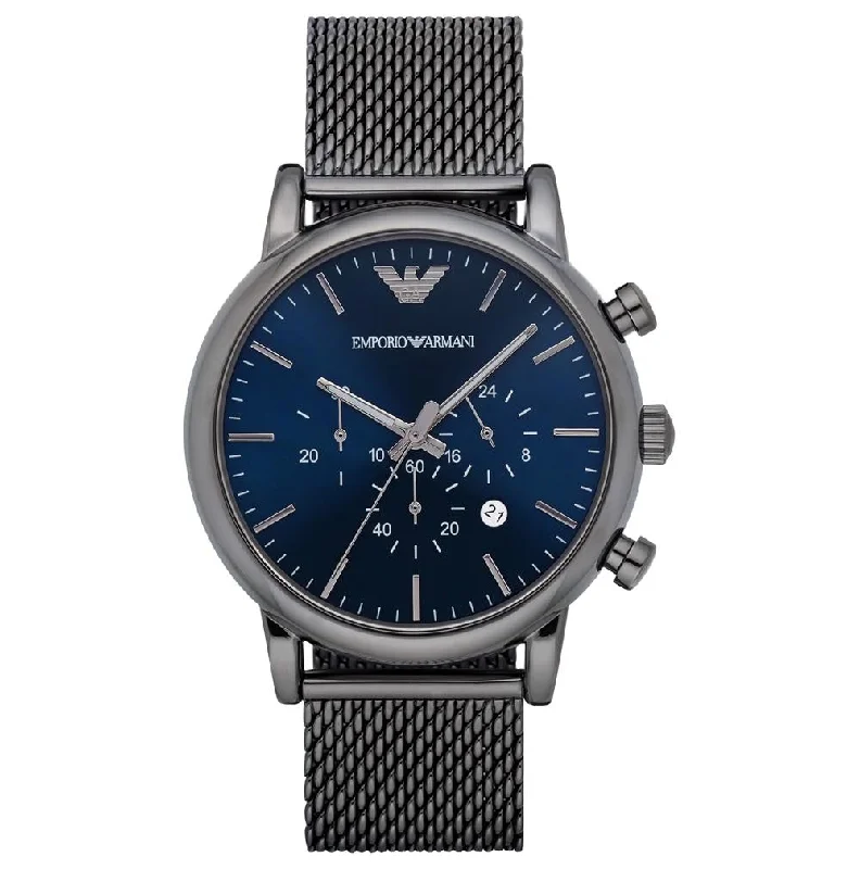 Men's Autumn Design Dress Watches-Emporio Armani AR1979 Men's Gunmetal Watch