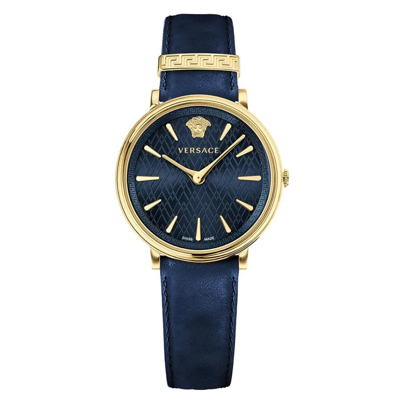 Men's Swiss Engraved Edition-Versace Ladies Watch V-Circle 38mm Blue VE8100419