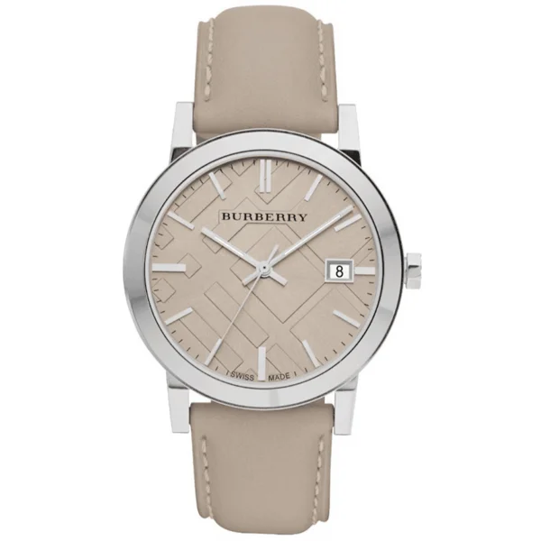 Unisex Rectangular Case Style Watches-Burberry BU9010 The City Check Champagne 38mm Watch