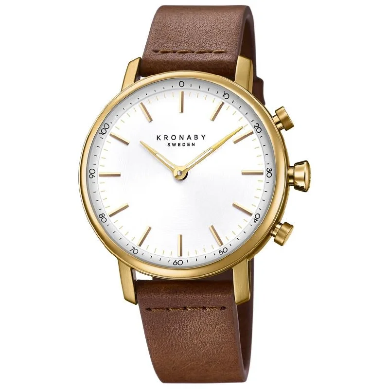 Men's Customized Slim Watches-Kronaby S0717/1 Ladies Brown Carat Hybrid Smartwatch
