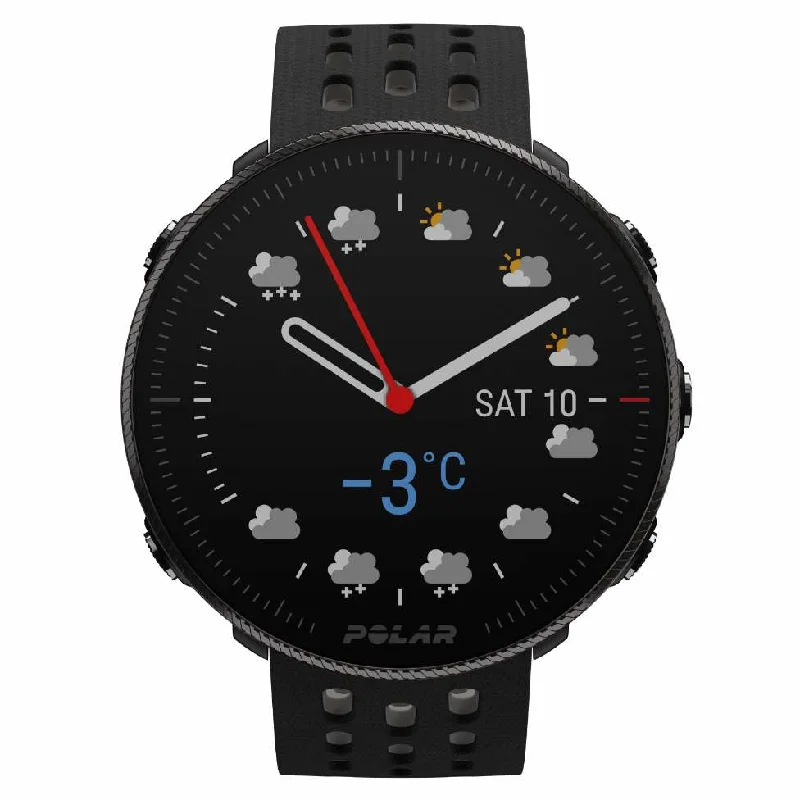 Unisex Japanese Made Watches-Polar Unisex Black Vantage M2 Running Watch 90085160