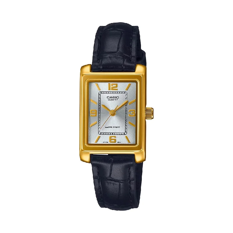 Women's Mechanical Watch Models-Casio collection LTP-1234PGL-7A2EF dorato giallo cinturino pelle