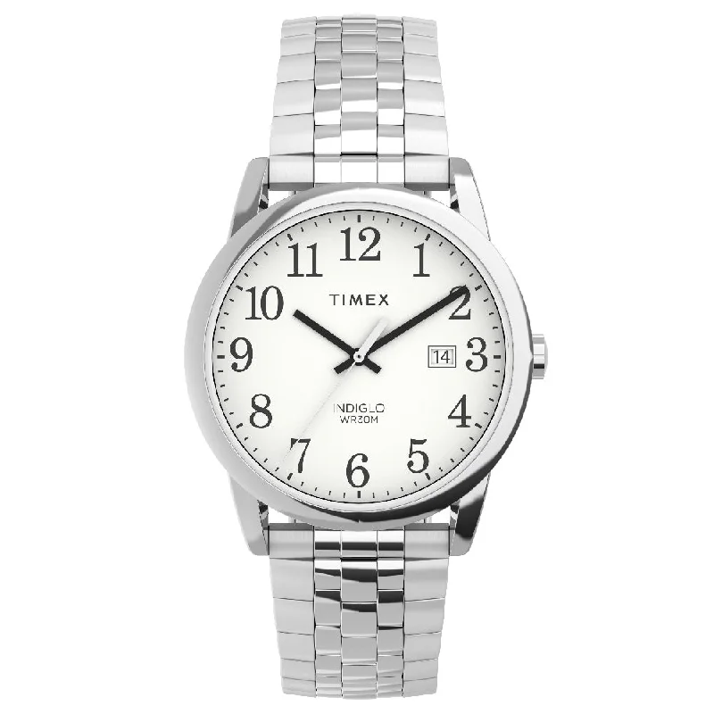 Men's Classic Watch German Made Edition-Timex Easy Reader Classic Men's White Watch TWG063200