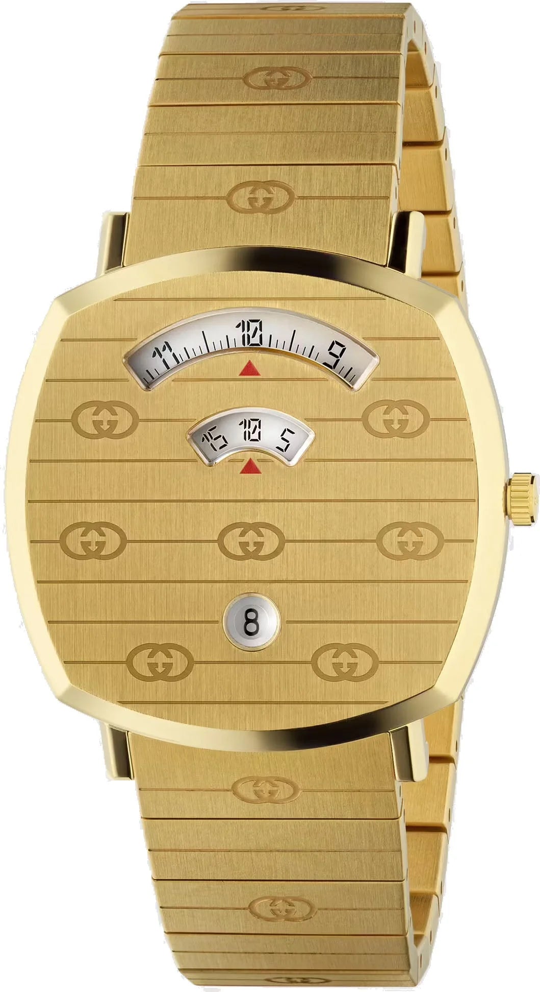 Unisex Party Wear Design Watches-Gucci Watch Grip 38mm Yellow Gold YA157409