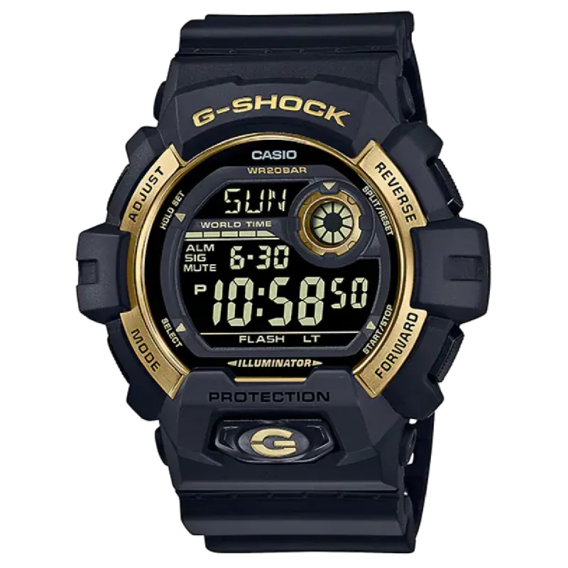 Men's Asian Made Digital Watches-Casio G-Shock Watch Men's Big Case Gold G-8900GB-1DR