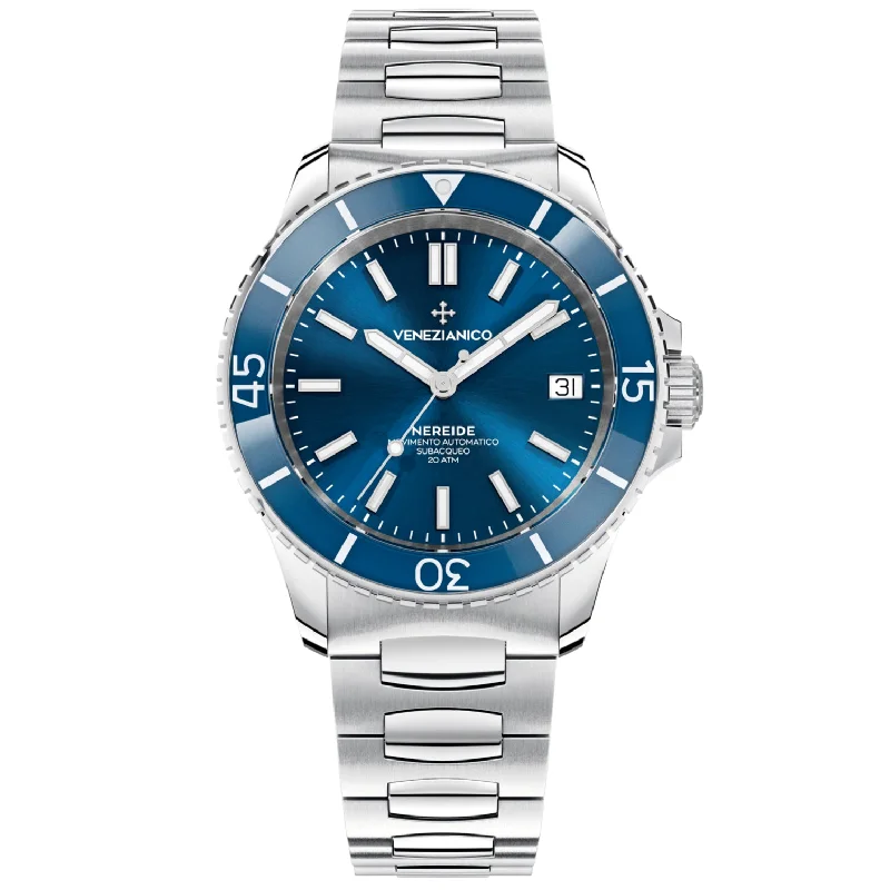 Men's Swiss Party Wear Edition-Venezianico 3121502C Nereide 39 Men's Blue Watch