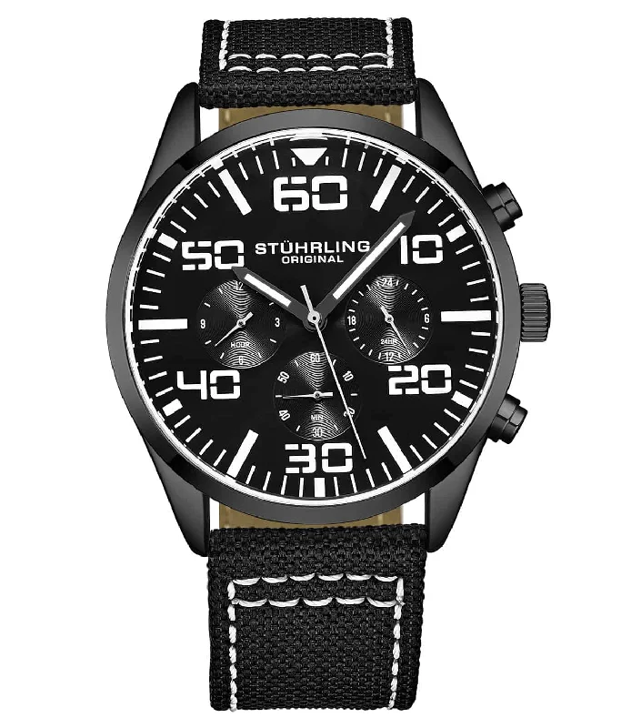 Black Dial / Black Case / Black Nylon Strap Black Tang Buckle