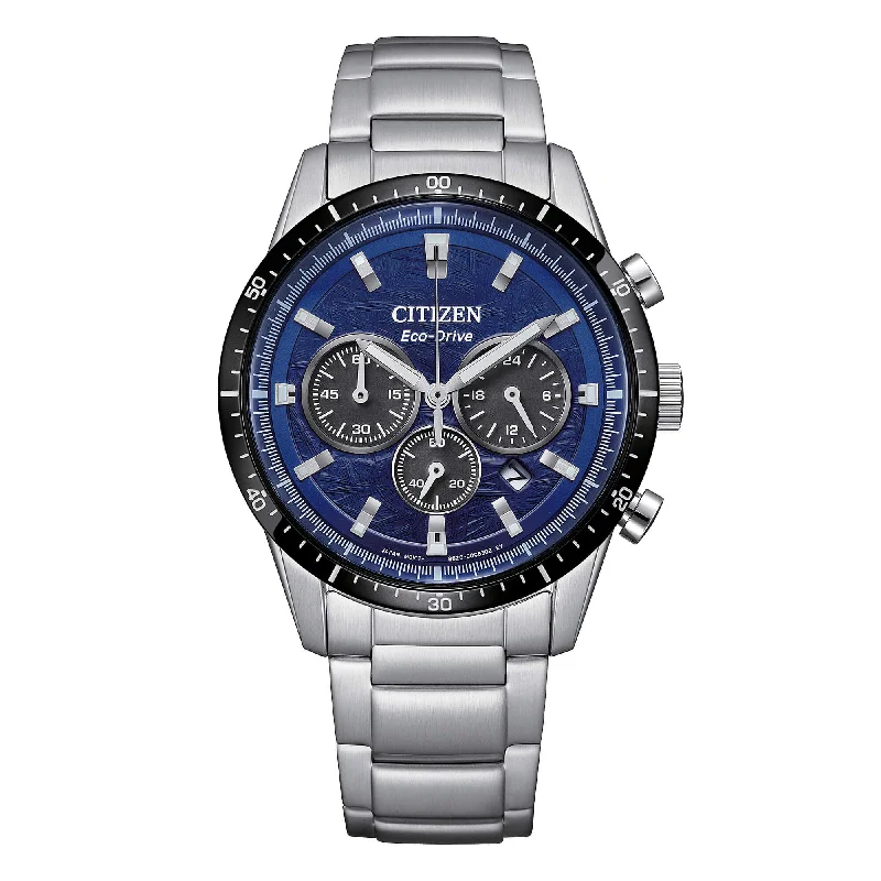 Men's Wedding Style Men's Sports Watches-Orologio Citizen Crono39 in acciaio quadrante nero CA4624-56L