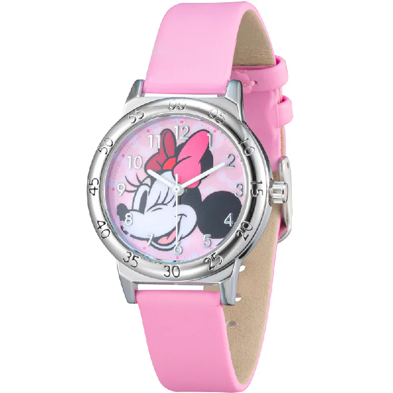 Kid's Small Size Watches for Toddlers-Disney SPW042 Minnie Mouse Time Teacher