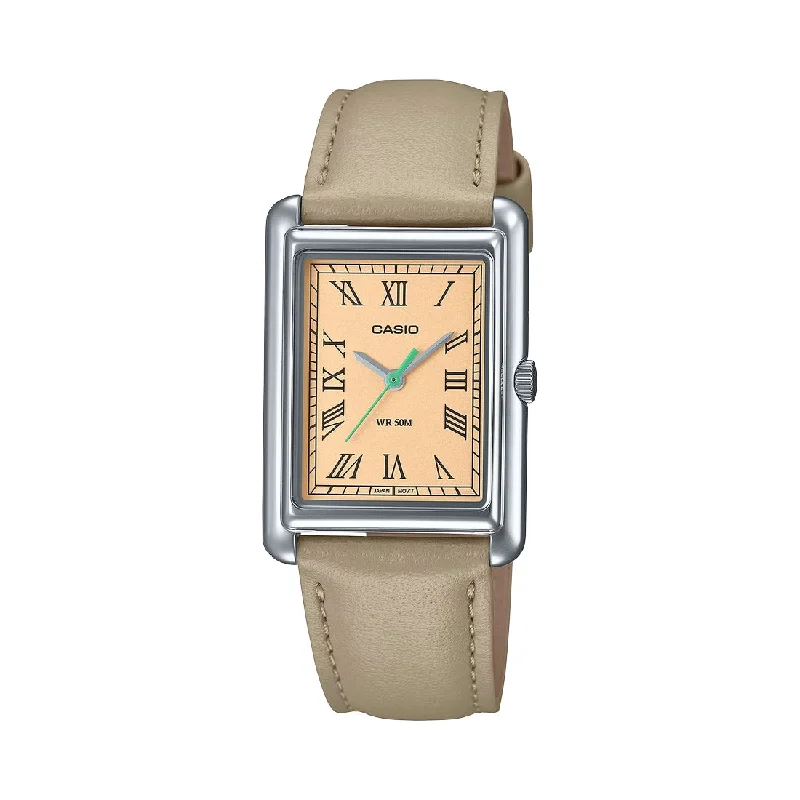 Women's Modern Design Mechanical Watches-Orologio Casio Collection LTP-B165L-5BVEF rettangolare beige Women's Modern Design Mechanical Watches-Orologio Casio Collection LTP-B165L-5BVEF rettangolare beige