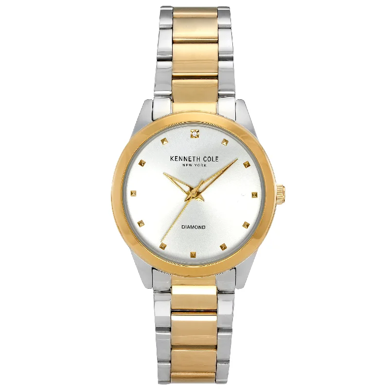 Men's Automatic Wind Dress Watches-Kenneth Cole Men's Two-Tone Watch KC50938004