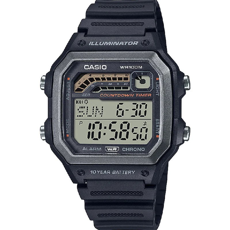 Men's Casual Wear Design Sports Watches-Casio WS1600H-1 Digital Sports Watch