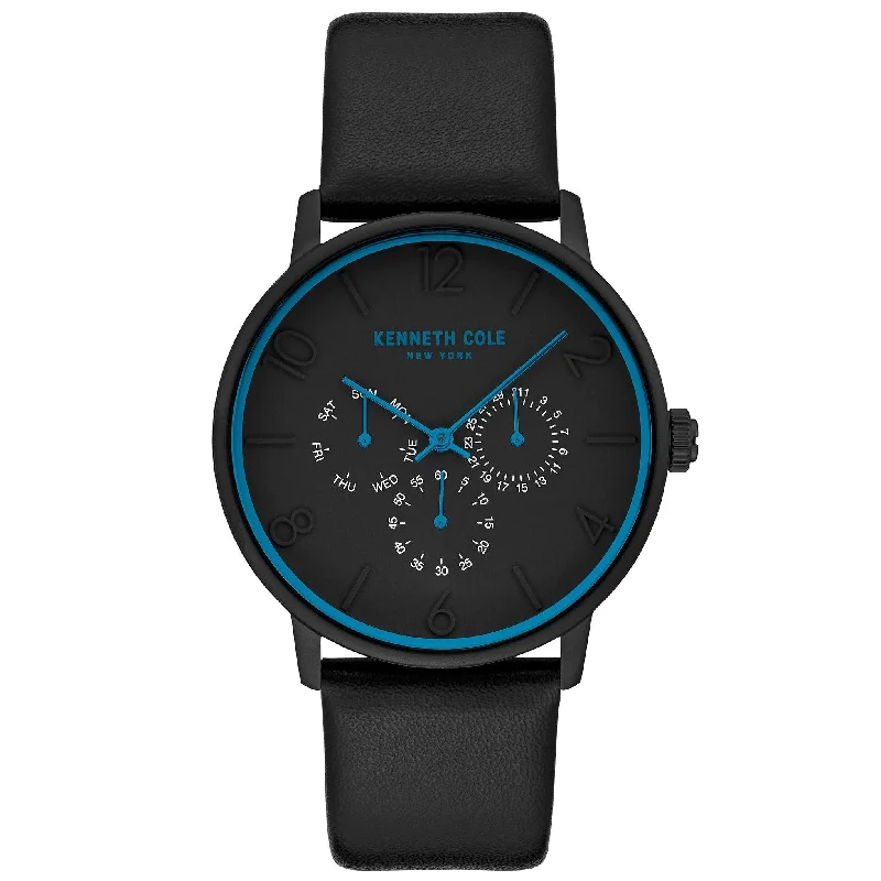Men's Italian Made Dress Watches-Kenneth Cole Men's Black Watch KC51039004