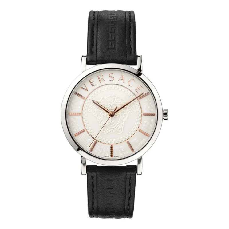 Men's Swiss Watch Anniversary Edition-Versace Men's Watch V-Essential White Black VEJ400721