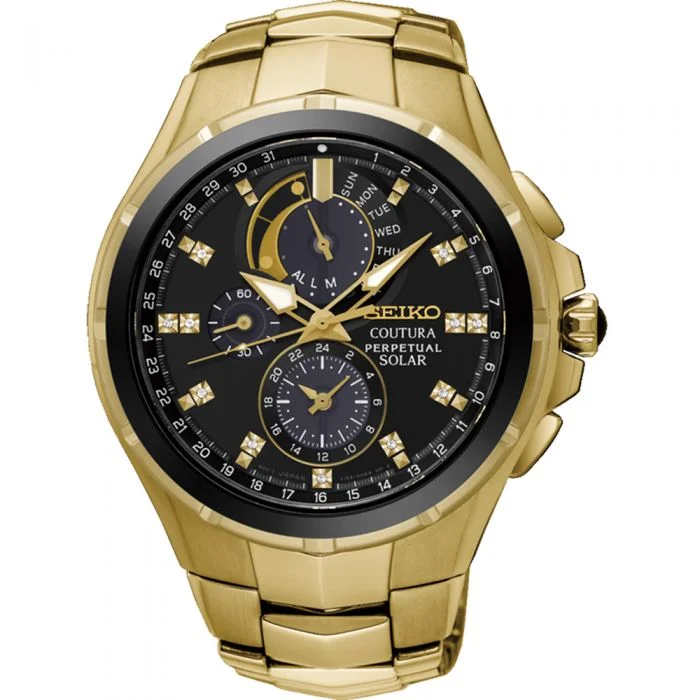 Men's Business Meeting Style Digital Watches-Seiko SSC572P Coutura Solar Perpetual