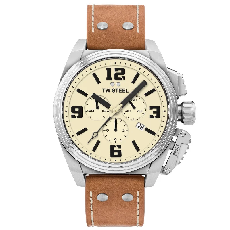 Men's Swiss Party Wear Edition-TW Steel Men's Brown Canteen Watch TW1010