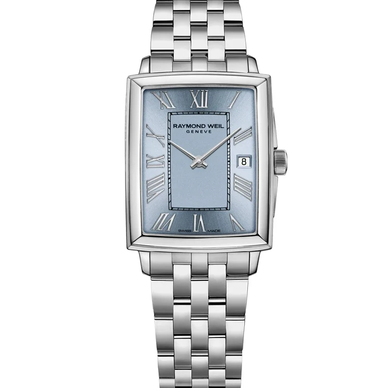 Men's Kinetic Dress Watches-Raymond Weil Toccata Ladies Blue Watch 5925-ST-00550