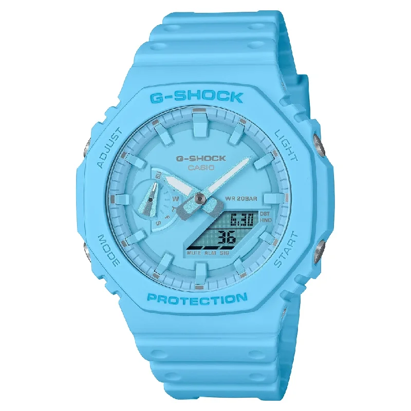 Men's Mechanical Movement Style Sports Watches-Orologio G-Shock GA-2100-2A2ER azzurro monocromo Men's Mechanical Movement Style Sports Watches-Orologio G-Shock GA-2100-2A2ER azzurro monocromo