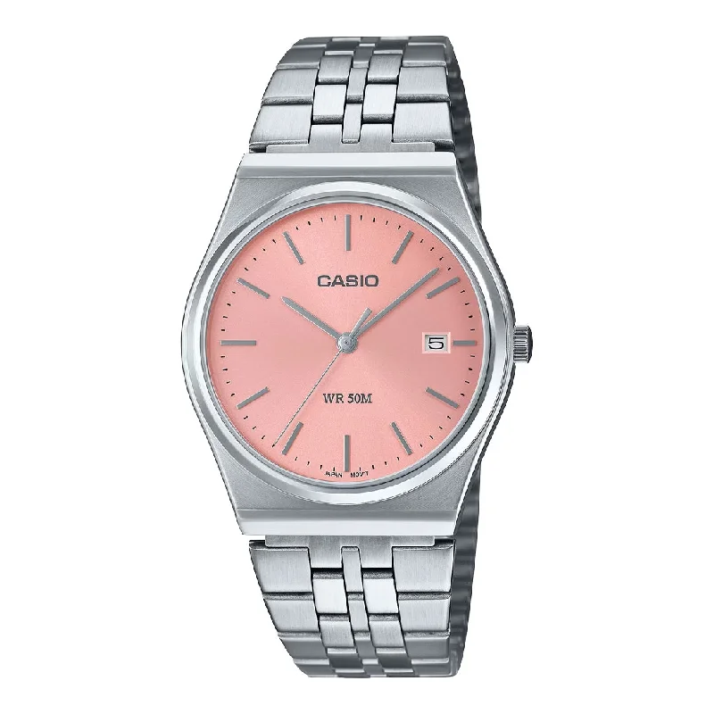 Women's Thin Case Design Mechanical Watches-Orologio Casio MTP-B145D-4AVEF quadrante rosa Unisex Women's Thin Case Design Mechanical Watches-Orologio Casio MTP-B145D-4AVEF quadrante rosa Unisex