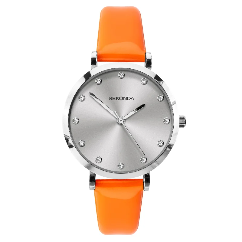 Men's French Made Design Dress Watches-Sekonda 40011 Ladies Neon Orange Watch
