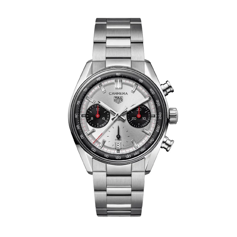 Men's Swiss New Year's Eve Edition-Tag Heuer Carrera Men's White Chronograph Watch CBS2216.BA0041