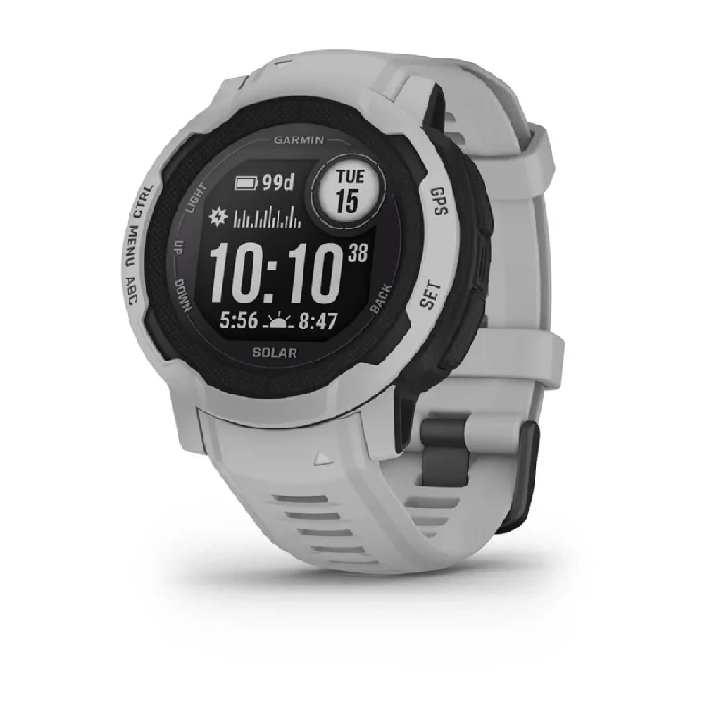 Men's Oval Case Design Sports Watches-Orologio Garmin Instinct 2 Solar mist grey 010-02627-01