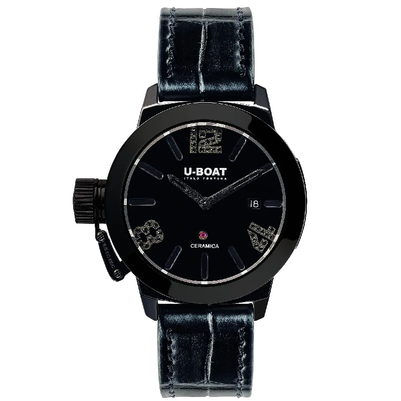 Men's Personalized Design Men's Watches-U-Boat 7124 Ladies Black Classico Watch