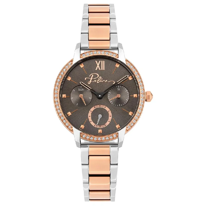 Men's Christmas Gift Slim Watches-Police Two-Tone Nadu Watch 16043BSTR/39M