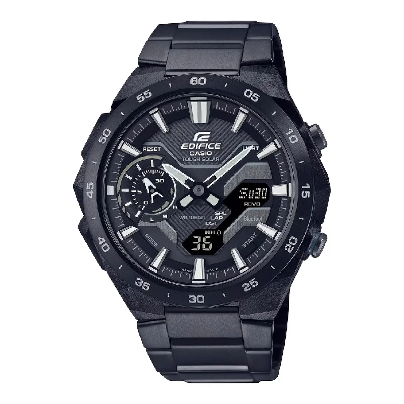 Men's Fashionable Style Sports Watches-Orologio Casio Edifice  ECB-2200DC-1AEF carbonio acciaio ip nero