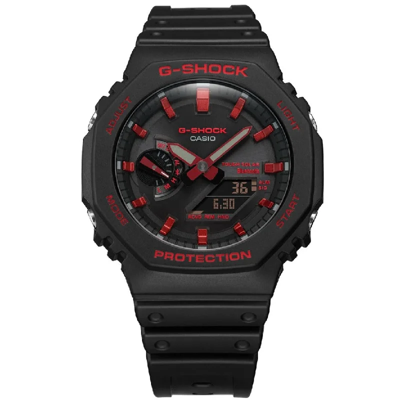Unisex Tonneau Case Watches-Casio G-Shock Men's Black Watch GA-B2100BNR-1AER